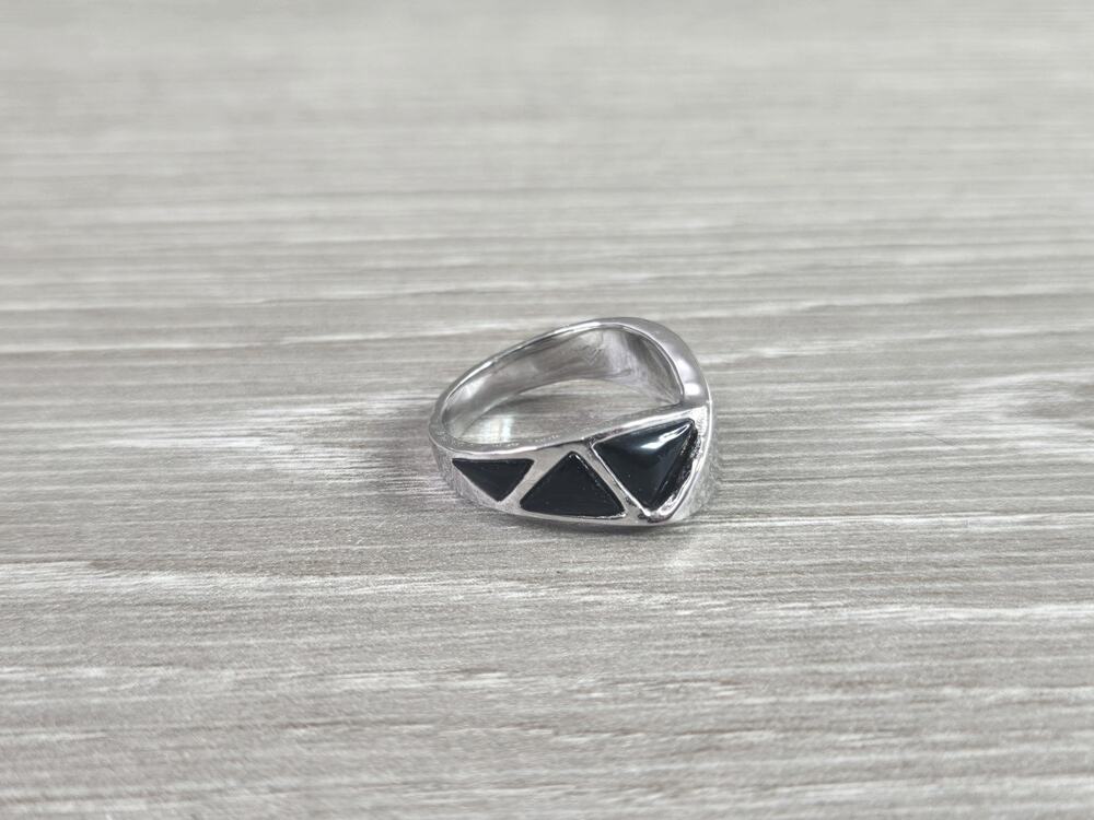 Retured Silpada 'Pathfinder' Ring Women's Size 6 925 Sterling Silver Black Onyx
